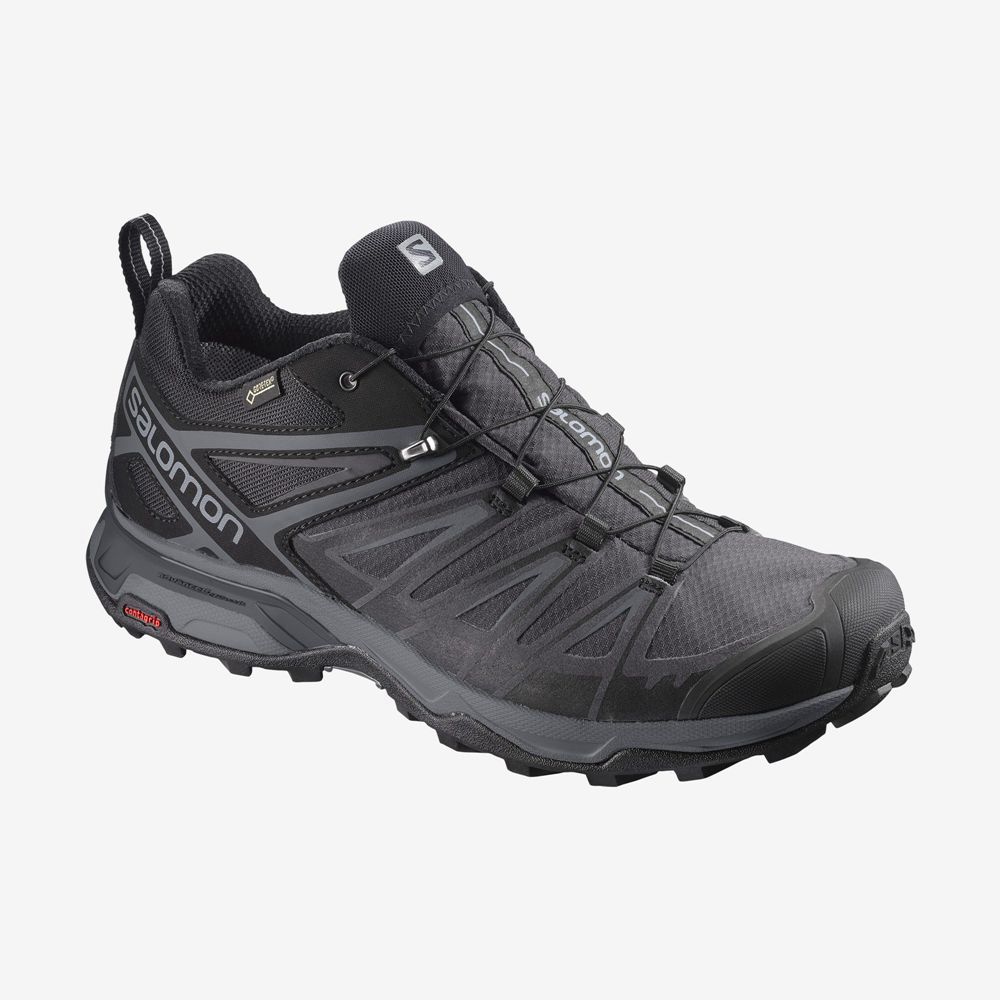 SALOMON X ULTRA 3 GORE-TEX Philippines - Men's Hiking Shoes - Black | 357841-DZF